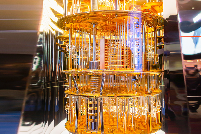 Stock image of IBM Q System One Quantum Computer at the Consumer Electronic Show CES 2020