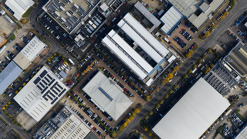 Stock image of data centres in Slough, UK