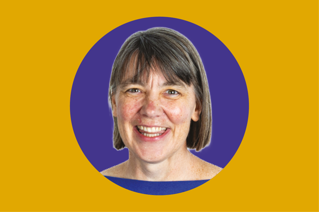 Headshot of Jude Allan against an orange background