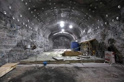 The Finnish rock characterisation facility ONKALO, located 450m underground, showing what Geological Disposal Facility vaults and tunnels might look like