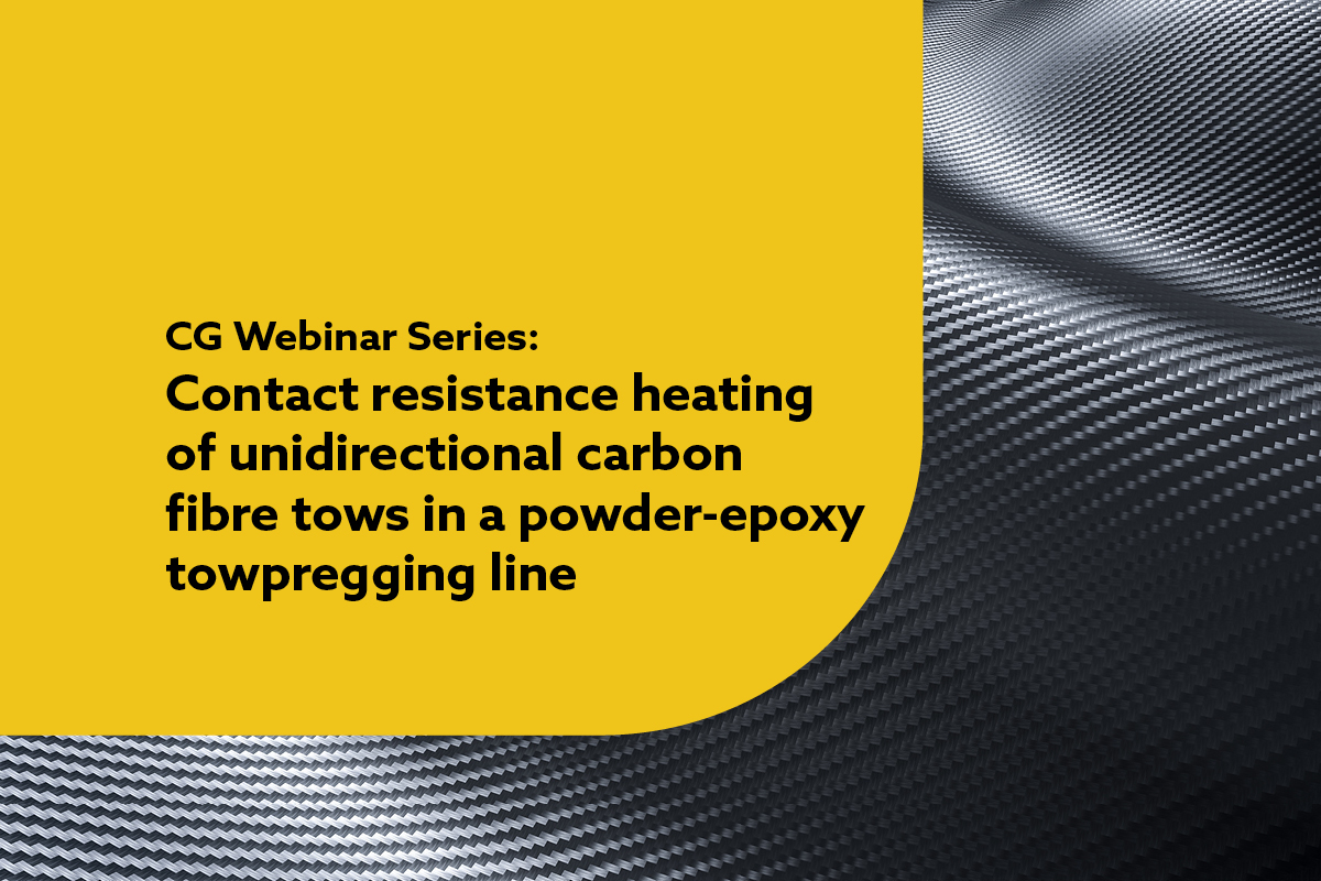 Contact resistance heating of unidirectional carbon fibre tows in a powder-epoxy towpregging line