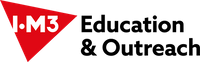 Logo consisting of red triangle with overlaid IOM3 in white text along side Education & Outreach in black text