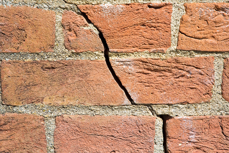 A crack in a brick wall
