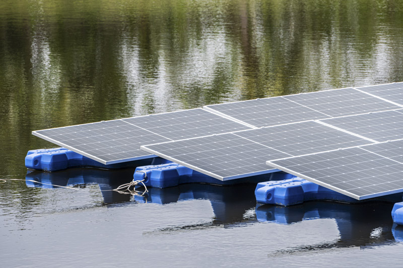 Floating solar panels