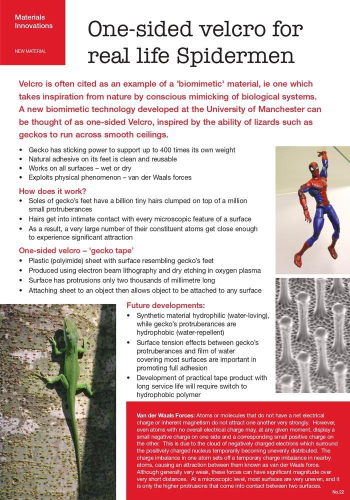 Image of poster exploring one-sided velcro