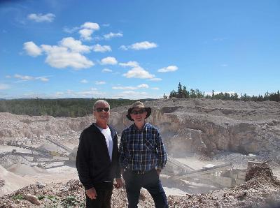 Carson Noel and Pat Laracy of Vulcan Minerals at the top of the Ace Mine