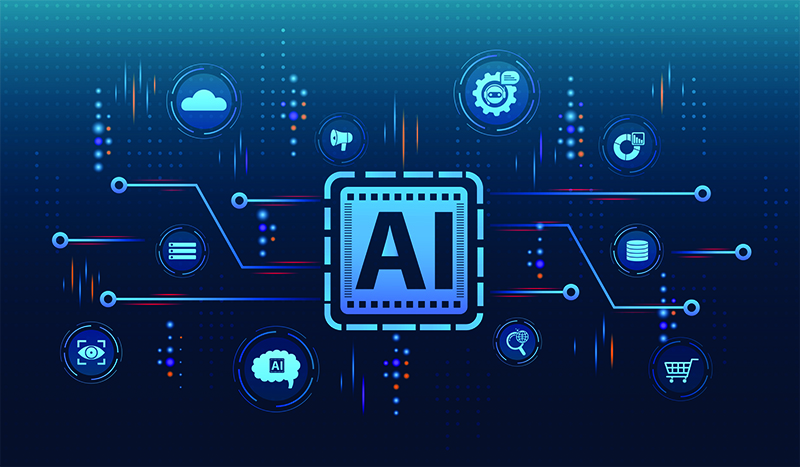 AI concept image with icons