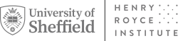 University of Sheffield and Henry Royce Institute logos combined into one image