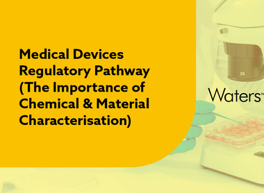 graphic for a medical devices regulatory pathway presentation, featuring a microscope image and the title “Medical Devices Regulatory Pathway 