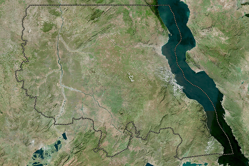 Stock image of an area of the DRC with Tanganyika Province outlined