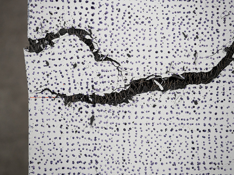 close up of cracks