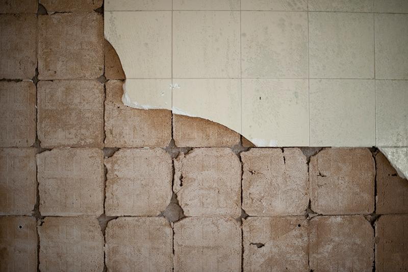 Ceramic tiles on a building