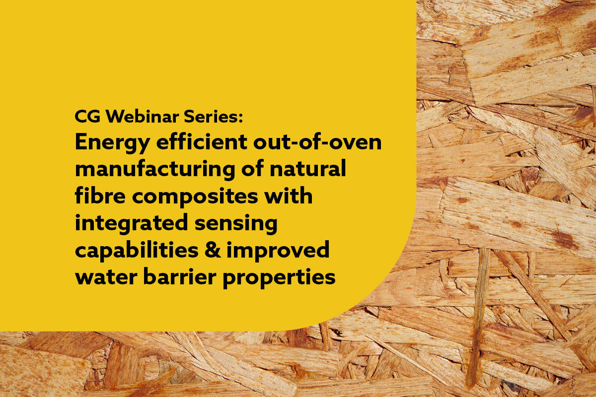 Energy efficient out-of-oven manufacturing of natural fibre composites with integrated sensing capabilities and improved water barrier properties