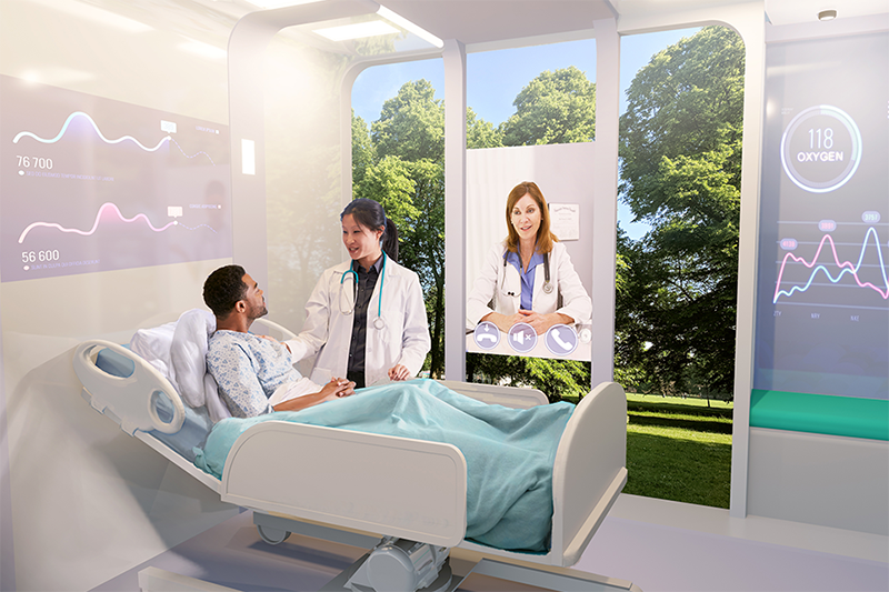 Mock up of future hospital