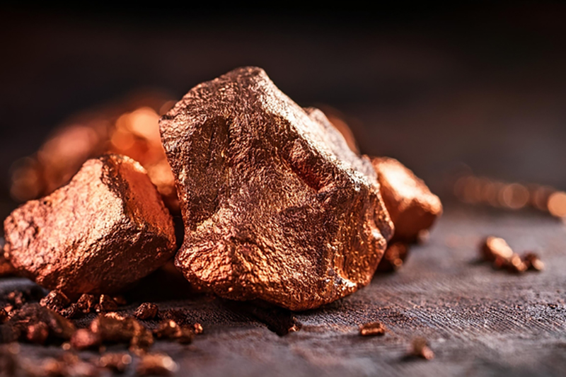 Copper ore pictured
