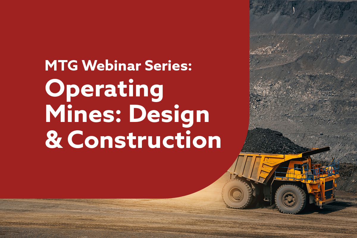 Operating Mines: Design & Construction web image