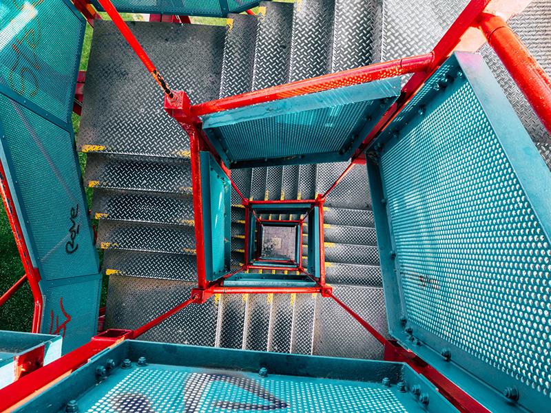 Steel stairwell