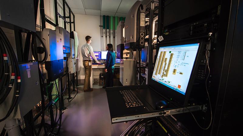 Researchers in a lab