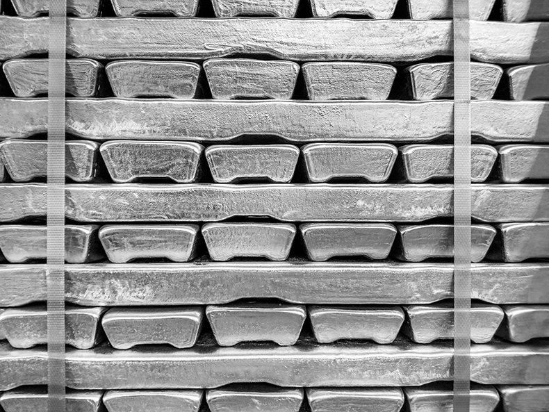 stacked aluminium 