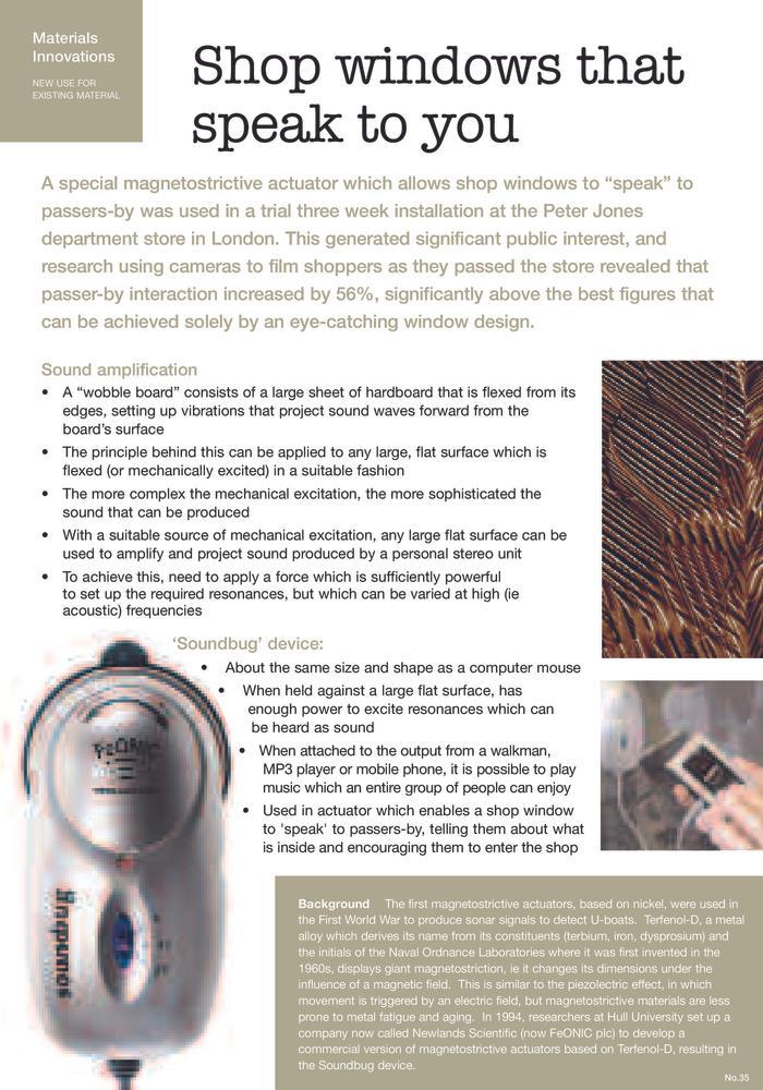 Image of poster on innovative shop windows