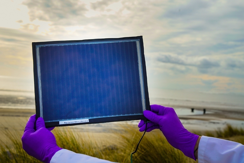 An A4-sized printed perovskite solar module made by SPECIFIC researchers