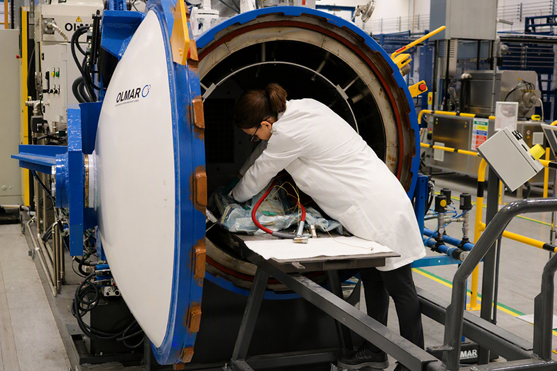 A researcher working at the AMRICC Centre