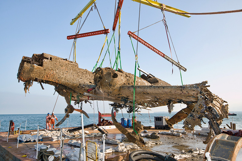 Raising a Dornier DO-17 bomber from Goodwin Sands