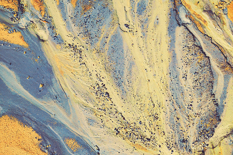 sand texture at kaolin mine