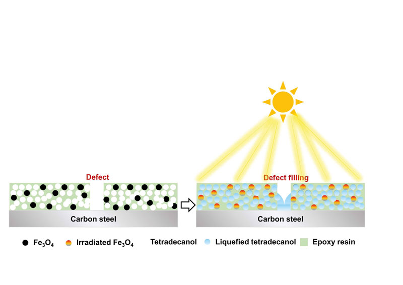 Corrosion protection mechanism of the  self-healing coating