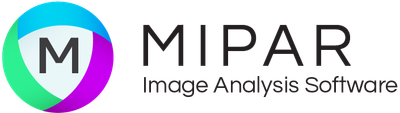 MIPAR logo M wrapped in a circle of blue purple and green 