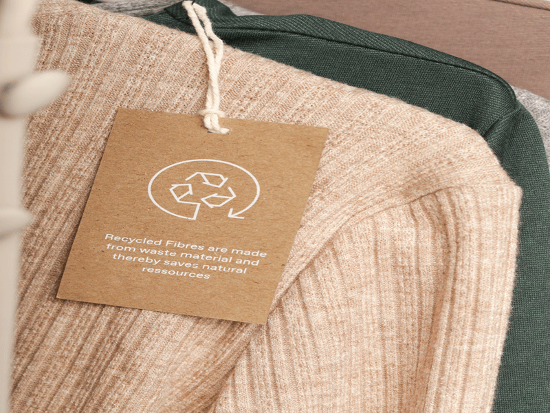 A tag on clothes