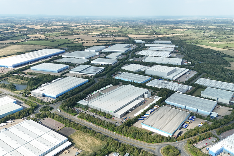 Stock image of buildings in a large manufacturing complex in the UK