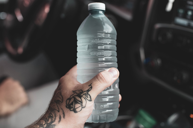 plastic water bottle