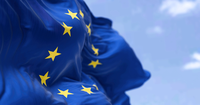 EU flag in the wind