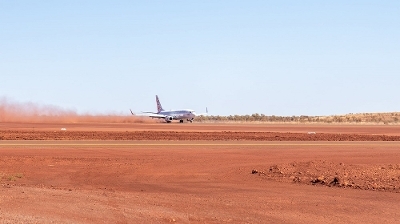 First flight landing at Gudai Darri, Australia