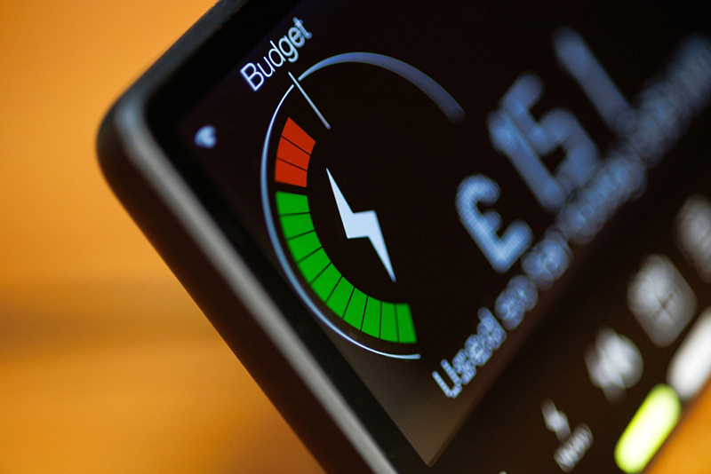 close up of smart meter