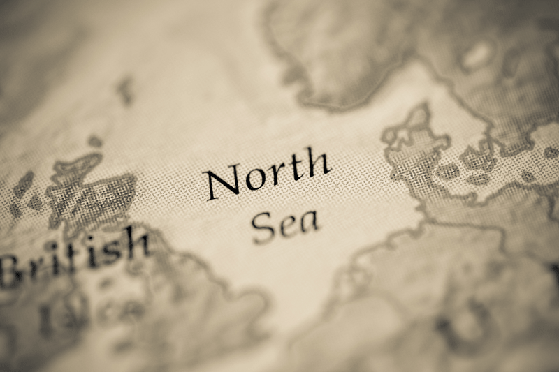 A map of the North Sea