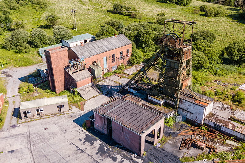 Stock image of a disused coal mine in Wales