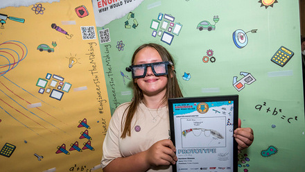 Millie Childs wearing the prototype Rainbow Glasses.jpg