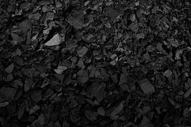 A heap of black natural coal,