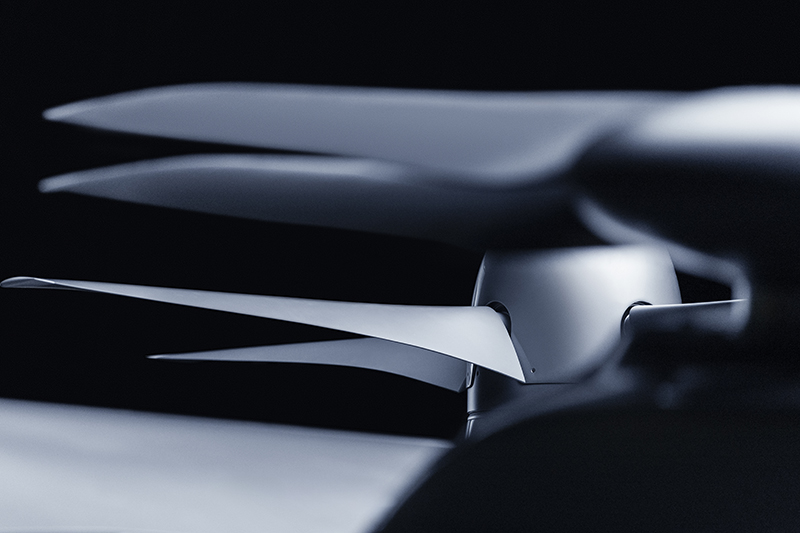 close up of the new rotor blades
