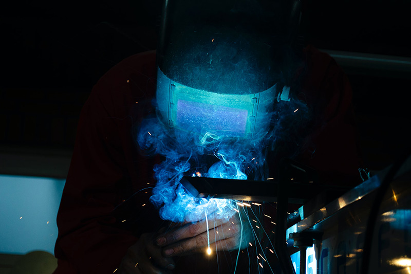 Welding in progress