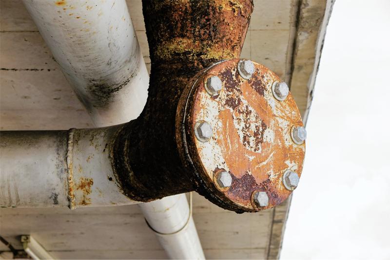 Close up rusty pipe