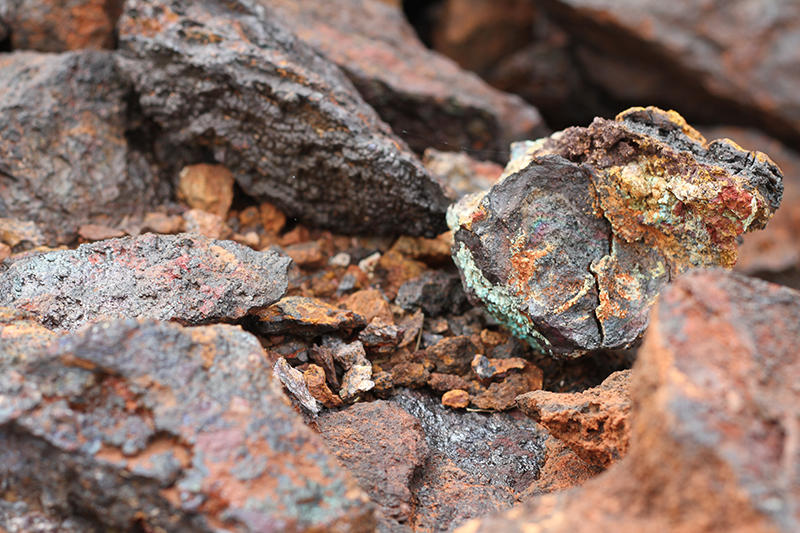Ore with copper, nickel and cobalt