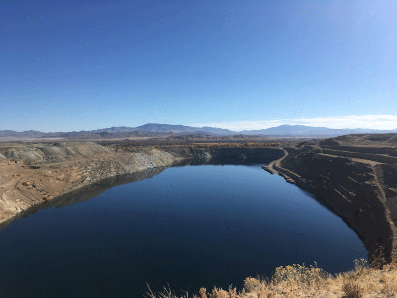 The historically worked Yerington porphyry copper mine, Nevada, USA